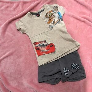 Disney Pixar Cars boys Short Set McQueen Mater Sz 18m